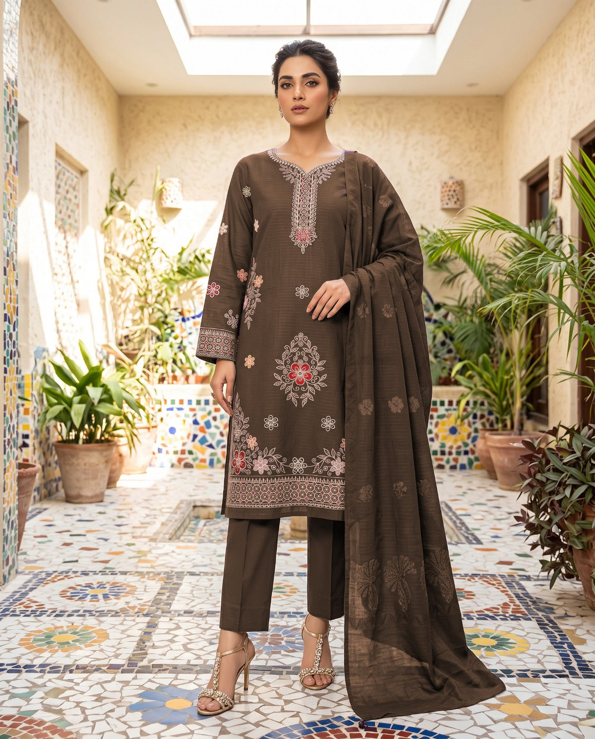 3 Piece Peach Suit