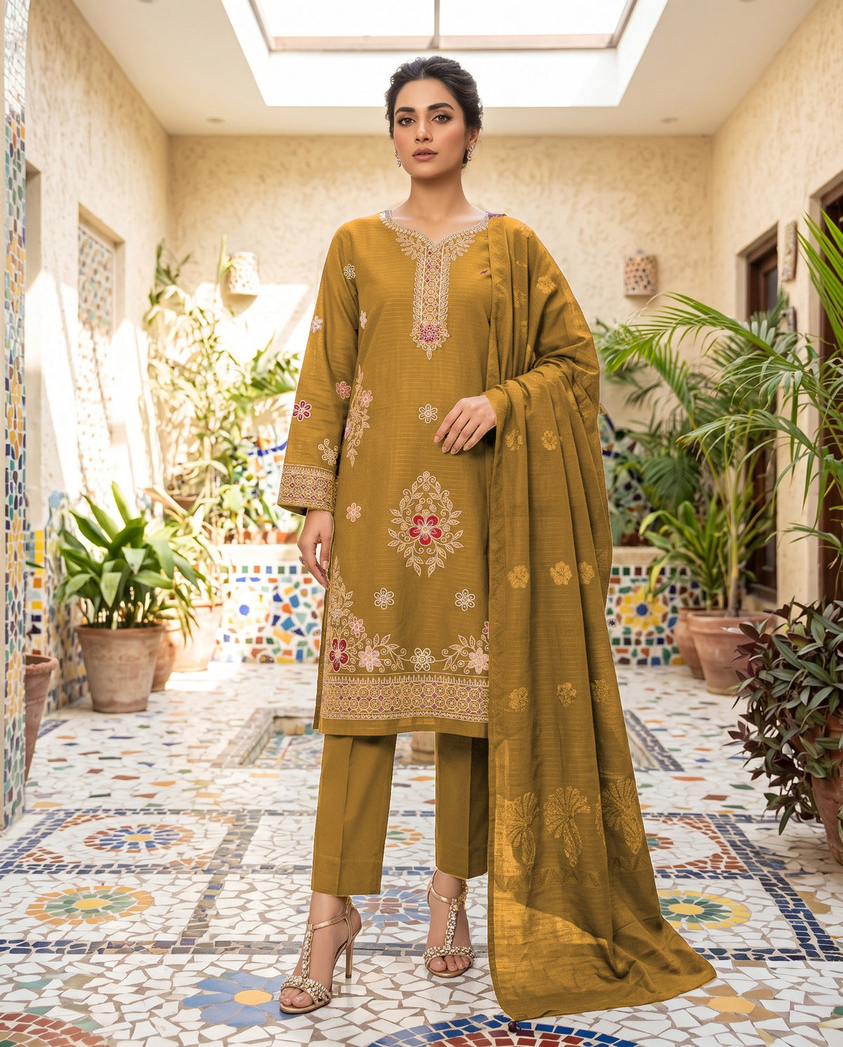 3 Piece Peach Suit