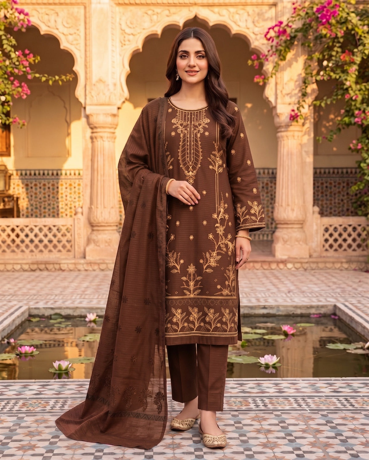 3 Piece Peach Suit