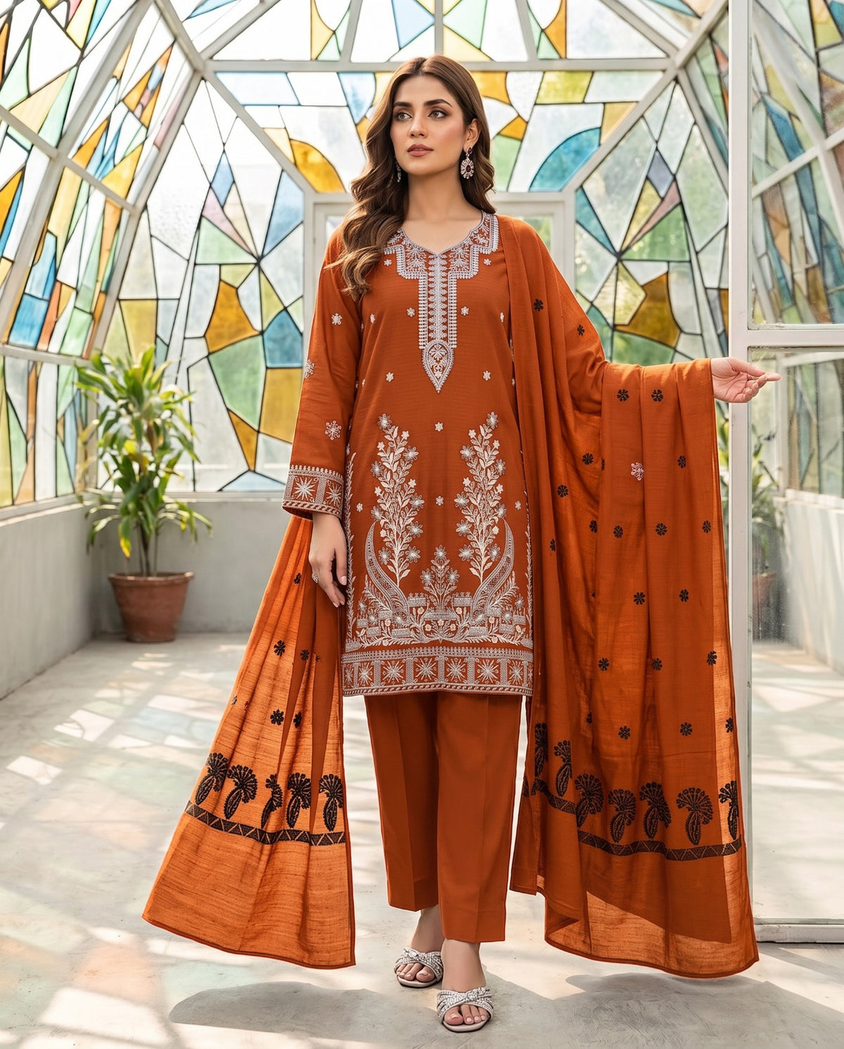 3 Piece Peach Suit