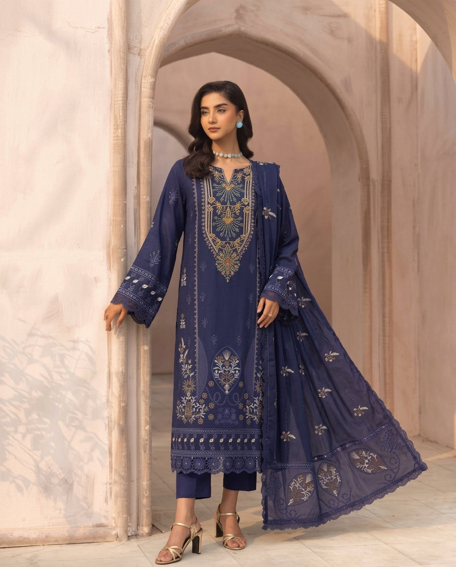 Zyshas Collection Marwa Vol. 104 – Embroidered 3 Piece Suit
