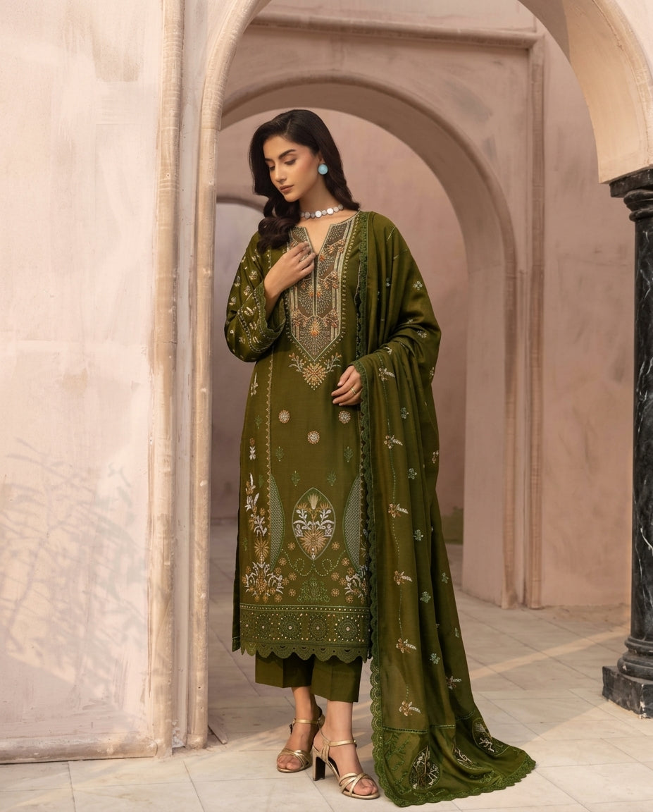 Zyshas Collection Marwa Vol. 104 – Embroidered 3 Piece Suit