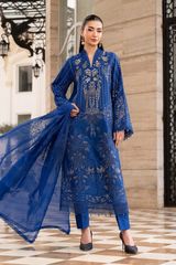 3 Piece Embroidered Lawn Dobby Suit