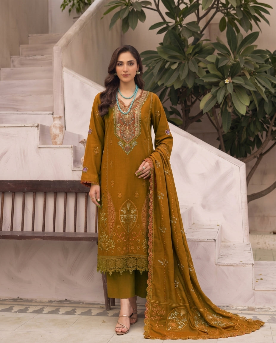 Zyshas Collection Marwa Vol. 104 – Embroidered 3 Piece Suit