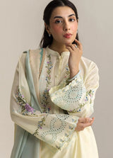 Embroidered 3-Piece Pakistani Suit with Floral Dupatta